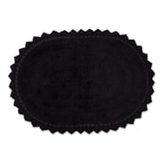 DII Modern Solid Print Oval Cotton Bath Rug, 17" x 24", Reversible