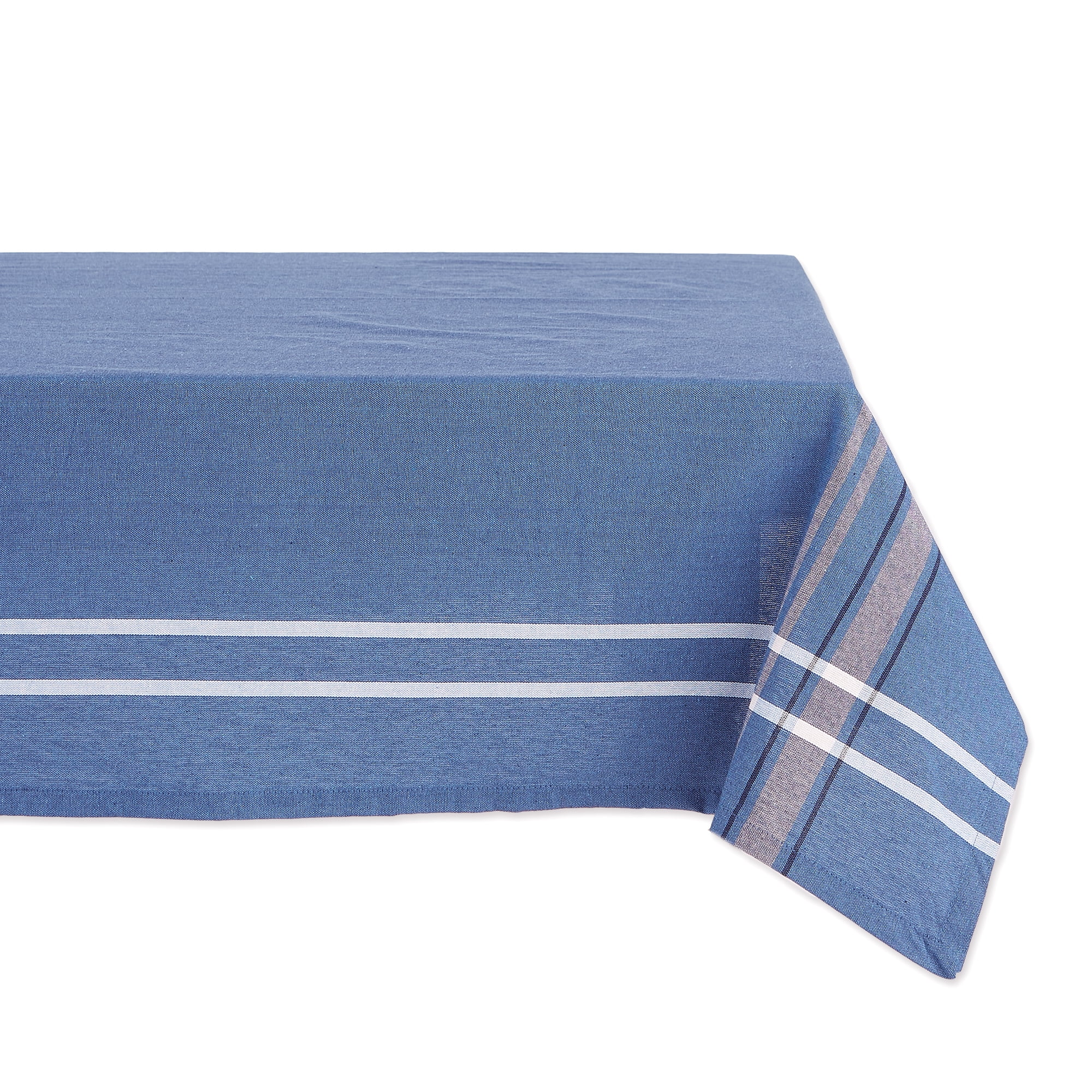 Blue Chambray French Stripe Tablecloth - Thumbnail 2