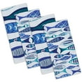 thumbnail image 1 of DII Blue Fishes Cotton Dishtowel Set 18x28 inch 4 Piece, 1 of 6