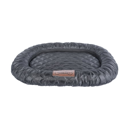Contemporary Home Living 28" Black Border Medium Oval Quilted Cushion