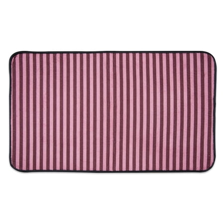 2' x 3.25' Cranberry Red and Black Rectangular Stripe Multi-purpose DII XL Cage Mat