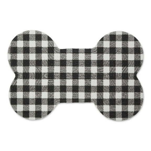DII Braided Pet Mat Collection 100% Cotton, Oval Shape, Gray Good Kitty