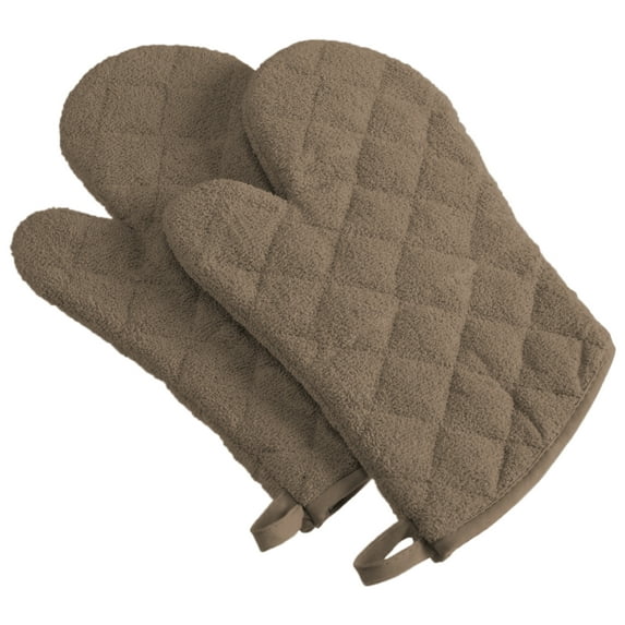 DII Brown Terry Oven Mitt (Set of 2)