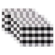 DII Buffalo Check Ribbed Placemat Set/6, 13x19"