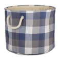 thumbnail image 1 of DII Buffalo Check Storage Bin with Handles, Large Round, 16x16x15", Tri Color French Blue, 1 of 3