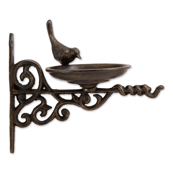 DII Cast Iron Collection Wall Mounted Birdfeeder, Ornate, 11.2x6x9.9"