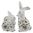 thumbnail image 1 of DII Ceramic Bunny Lanterns Set, 2 Piece, 1 of 2