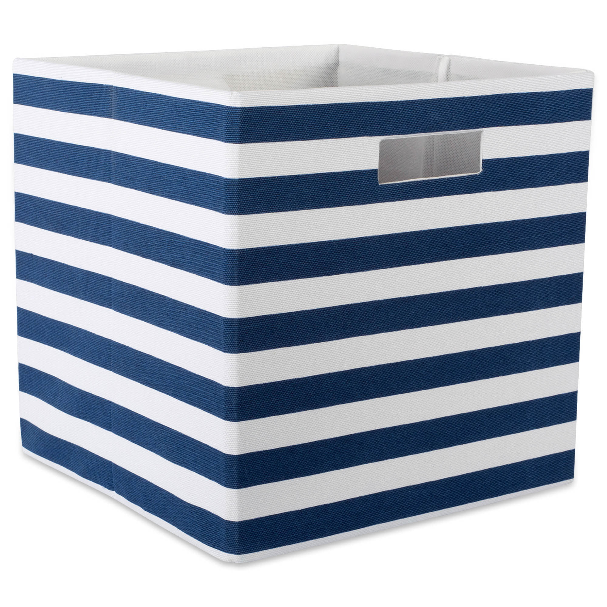 Rebrilliant Navy Linen Cube Organizer Shelf With 4 Storage Bins – Strong  Durable Foldable Shelf – Kid Toy Clothes Towels Cubby – Collapsible Bedroom