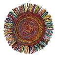 thumbnail image 1 of DII Chindi Home Collection Flat Weave Multicolor Swirls Area Rug, 30" x 30", 1 of 3