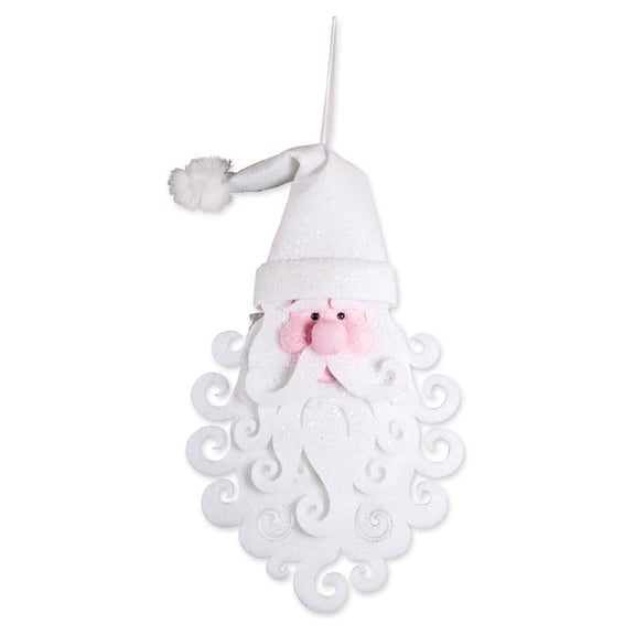 DII Christmas Holiday Hanging Wall Dacor, 27.5x17x3.5", Santa, White Hat