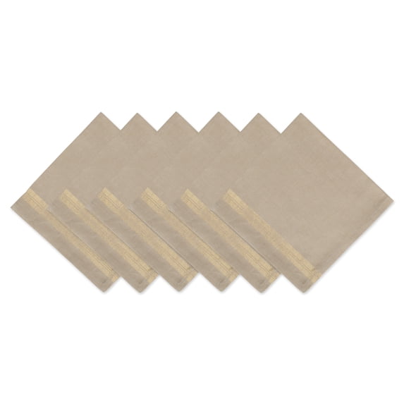 DII Christmas Stripe Napkin Set 6 Piece