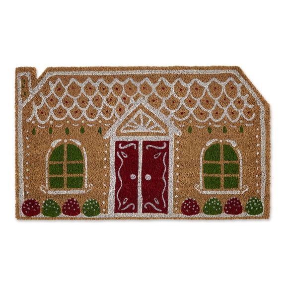 DII Christmas Welcome Doormat Collection, 17x29", Gingerbread House