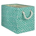 thumbnail image 1 of DII Large Rectangle Storage Bin, Stained Glass Print – Durable Polyester Organizer for Home, Closet, or Pet Supplies, Aqua, 1 of 4