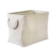 thumbnail image 1 of DII Collapsible Polyester Storage Bin, Variegated, Cream, Large, 1 of 3