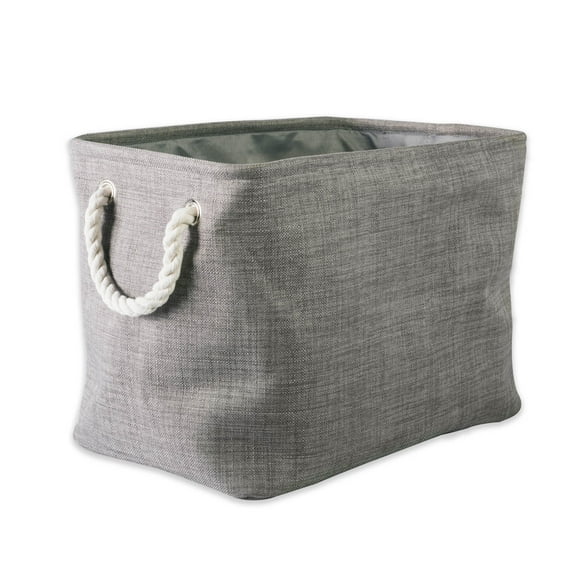 DII Collapsible Polyester Storage Bin, Variegated, Gray, Medium