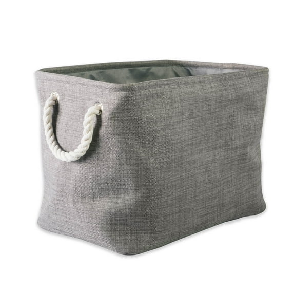 DII Collapsible Polyester Storage Bin, Variegated, Gray, Small