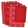 thumbnail image 1 of Contemporary Home Living Flower of Life Kitchen Dish Towels and Dish Cloth - 28" - Red and White -, 1 of 7