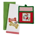 thumbnail image 1 of DII Cotton Christmas Pup Embellished Kitchen Gift in Multi-Color (Set of 3), 1 of 3