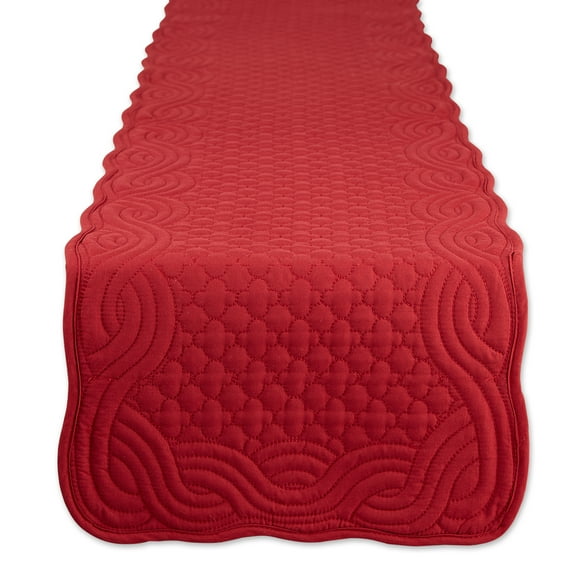 Cranberry Quilted Farmhouse Table Runner