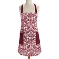 thumbnail image 1 of DII Damask Red Washable Cooking Apron, 1 of 3