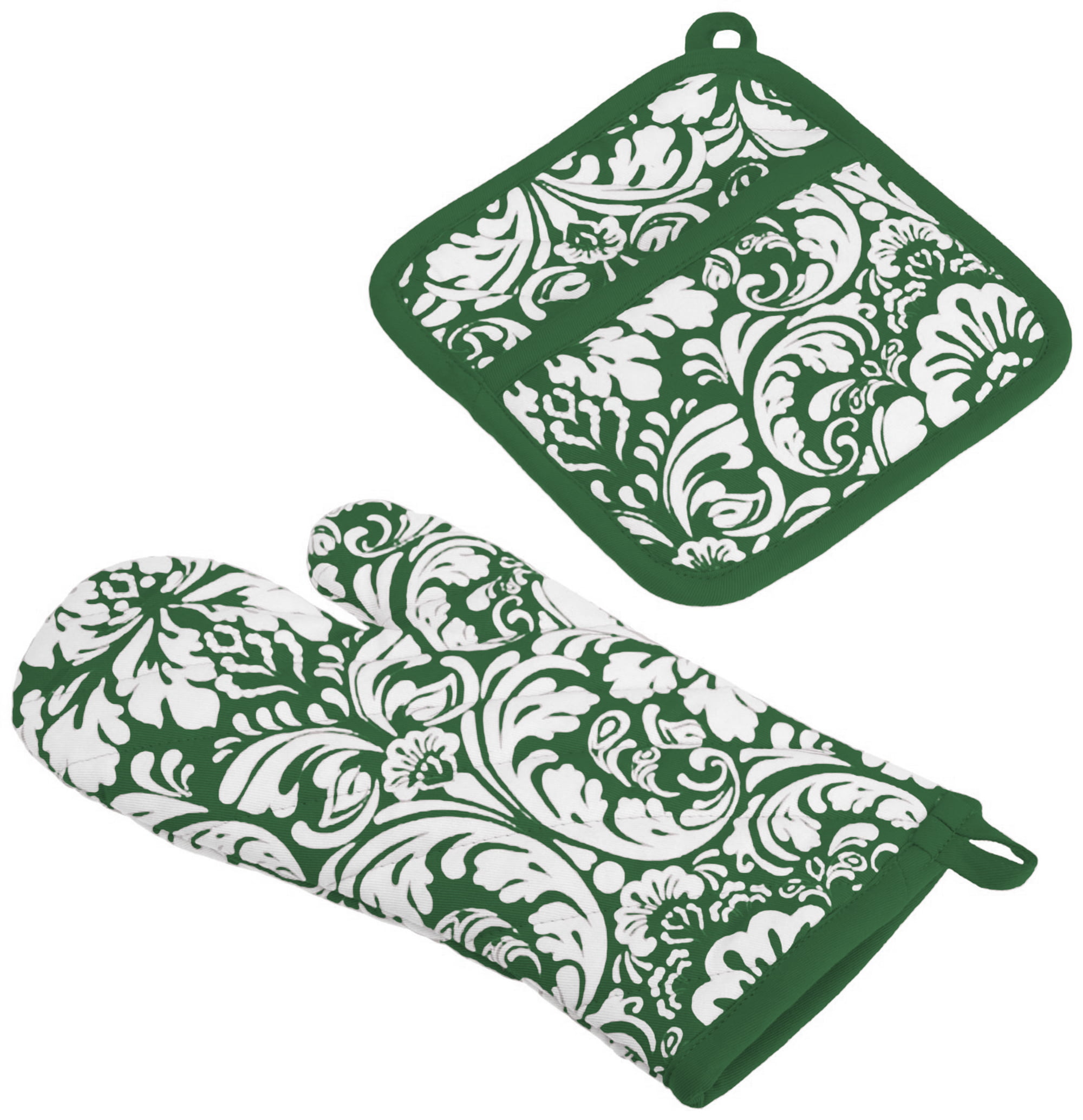 100% Linen Oven Mitts, Pot Holders, Set of 2 Kitchen Mittens, Organic Oven  Mitts, Green Oven Mits 
