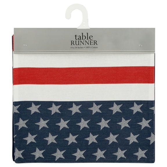 DII Design Imports Stars & Stripes Jacquard Table Runner (Stars & Stripes)