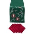thumbnail image 1 of DII Embroiderd Poinsetta Table Set, 1 of 11