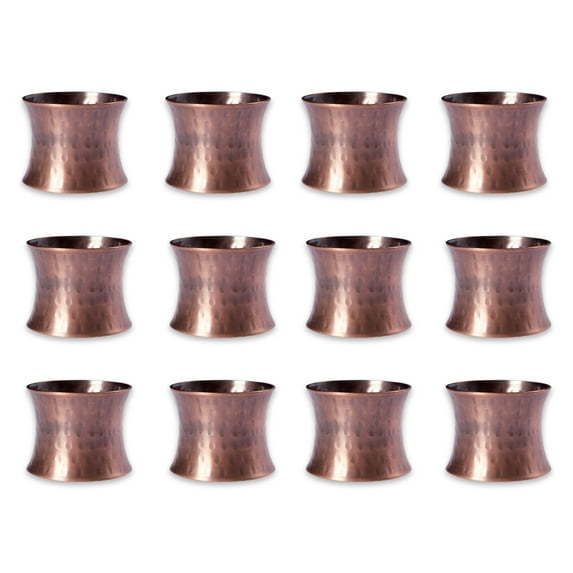 DII Hammered Antique Copper Napkin Ring (Set of 12)