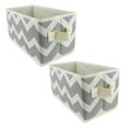 thumbnail image 1 of DII Fabric Storage Bins for Nursery, Offices, & Home Organization, Containers Are Made To Fit Standard Cube Organizers (11x5.5x5.5") Chevron Gray - Set of 2, 1 of 10