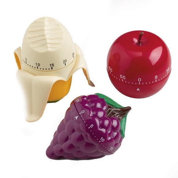 3 Fruit Kitchen Timers Set Cottagecore Trend From Design Imports Banana Grapes Apple