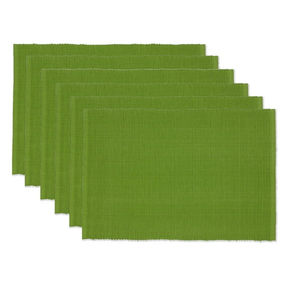 DII Gecko Green Placemat (Set of 6), 19"x13", 100% Cotton