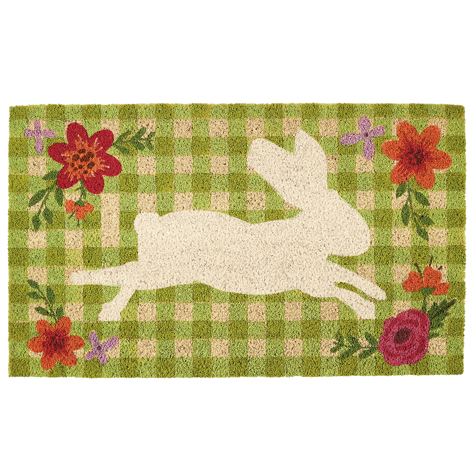 DII "Let's Flamingle" Doormat - 18" X 30" Coconut Coir Fiber, Indoor/Outdoor Welcome Mat