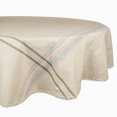 thumbnail image 1 of DII Gray French Stripe Tablecloth 70 Round, 1 of 2