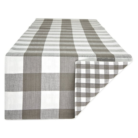 DII Reversible Buffalo Check/Gingham 14x108" Table Runner