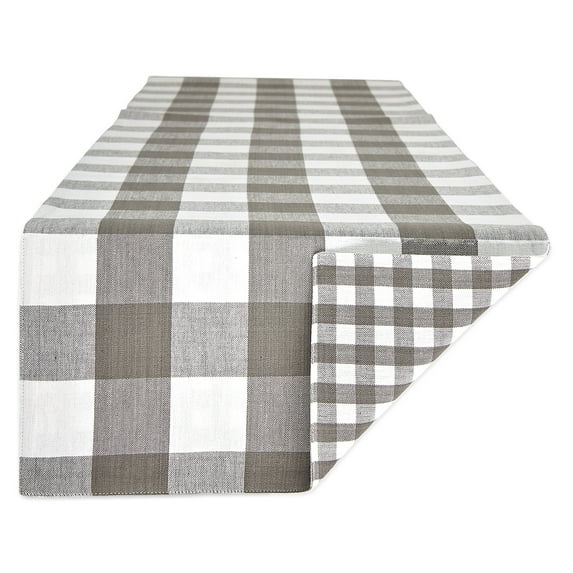 DII Reversible Buffalo Check/Gingham 14x108" Table Runner