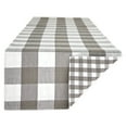 thumbnail image 1 of DII Reversible Buffalo Check/Gingham Table Runner, Gray, 14x72", 1 of 5