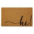 thumbnail image 1 of DII Greetings Collection Natural Coir Doormat, 17x29", Hi!, 1 of 3