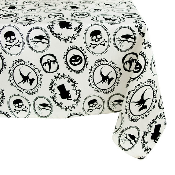 DII Halloween Portrait Tablecloth, 60x104", 100% Cotton