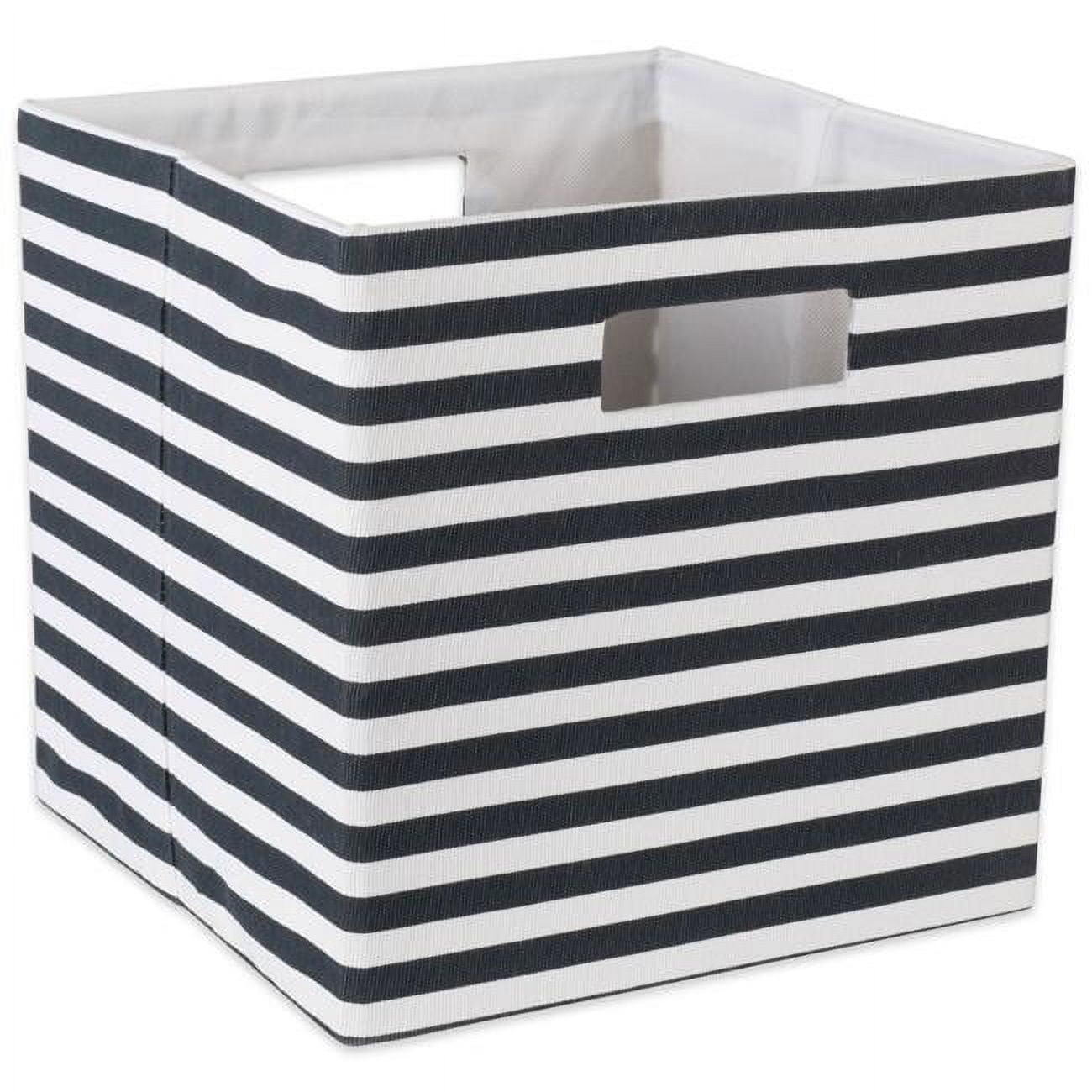 DII Hard Sided Collapsible Fabric Storage Basket Container for Nursery, Offices, Home