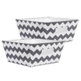 thumbnail image 1 of DII 11" Trapezoid Modern Polyester Chevron Storage Bin in Gray (Set of 2), 1 of 6
