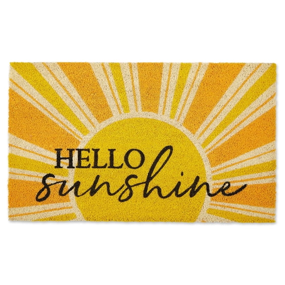 DII Hello Sunshine Doormat, 17" x 29", Non-Slip Backing, 1 Count