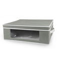 thumbnail image 1 of DII 14" Modern Fabric Foldable Sweater Closet Storage Bins in Gray/White, 1 of 5