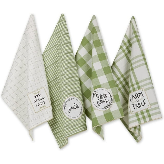 DII Home Sweet Farmhouse Kitchen Collection, Dishtowel Set, 18x28