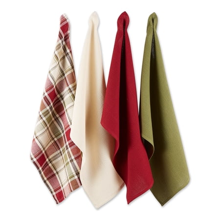 Homespun Multi-Color Plaid Kitchen Towel (Set of 4)
