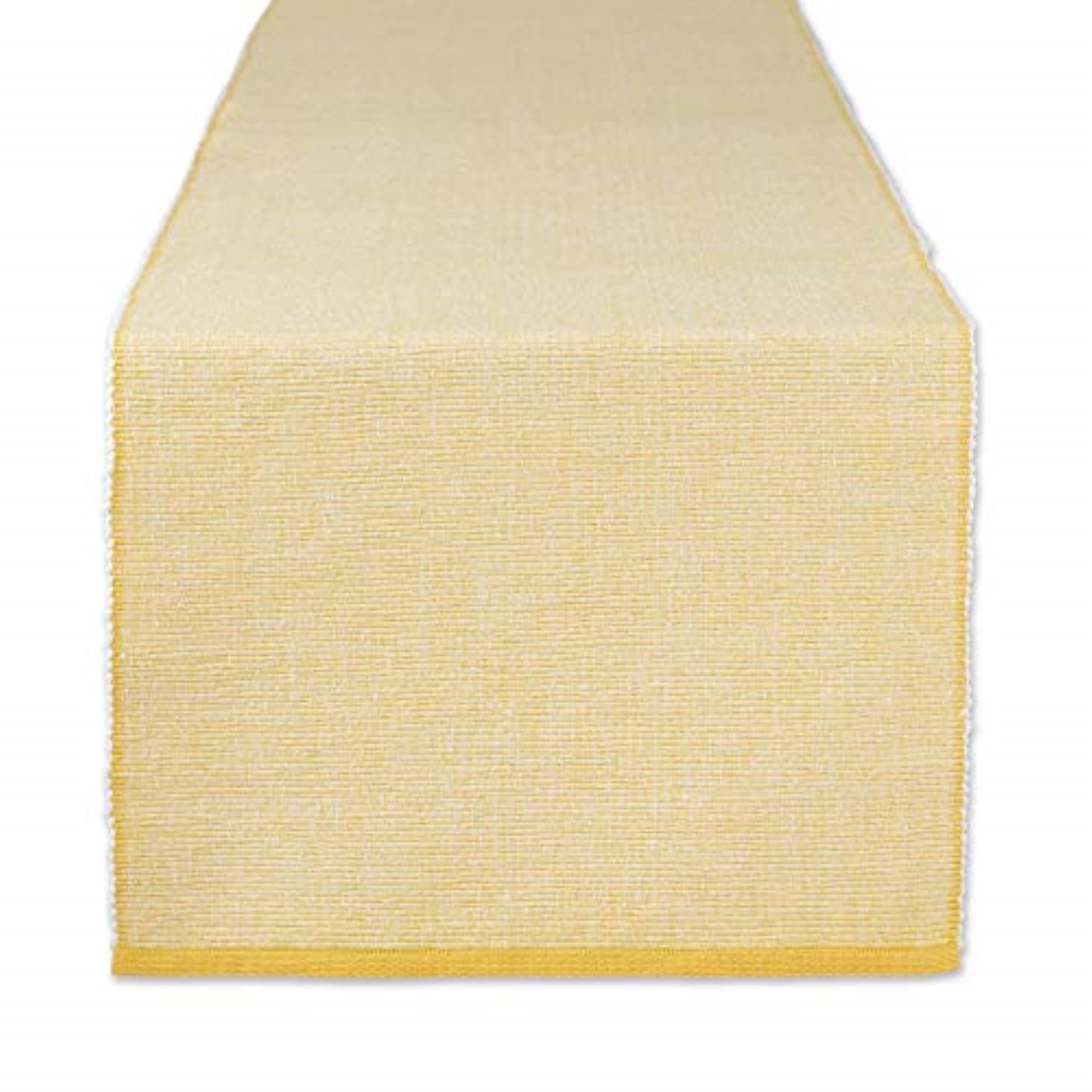 DII Honey Gold EcoFriendly Chambray Fine Ribbed Cotton Table Runner