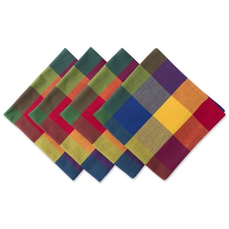 DII Indian Summer Checkered Napkin (Set of 4)