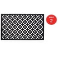 thumbnail image 1 of DII Indoor Outdoor Rubber Easy Clean Entry Way Welcome Doormat, Floor Mat, Rug For Patio, Front Door, All Weather, 18 x 30" - Lattice (Pack of 2), 1 of 5