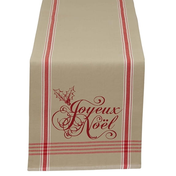 DII Joyeux Noel Printed Table Runner