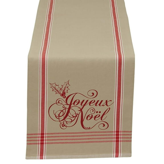 DII Joyeux Noel Printed Table Runner