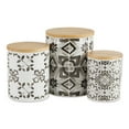 thumbnail image 1 of DII Kitchen Accessories Ceramic, Canister Set, 4.5 Cup/3 Cup/1.25 Cup, Black Tile, 1 of 3